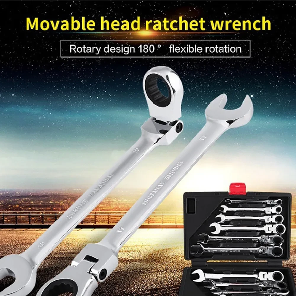 Metric Ratchet Wrench Set – Dual Head Auto Repair Tools