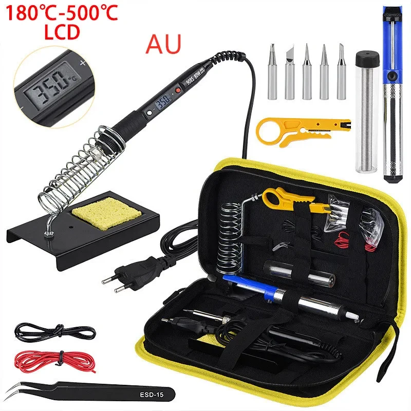 LCD Soldering Iron Kit – Adjustable Temp 80W Welding Tool Set