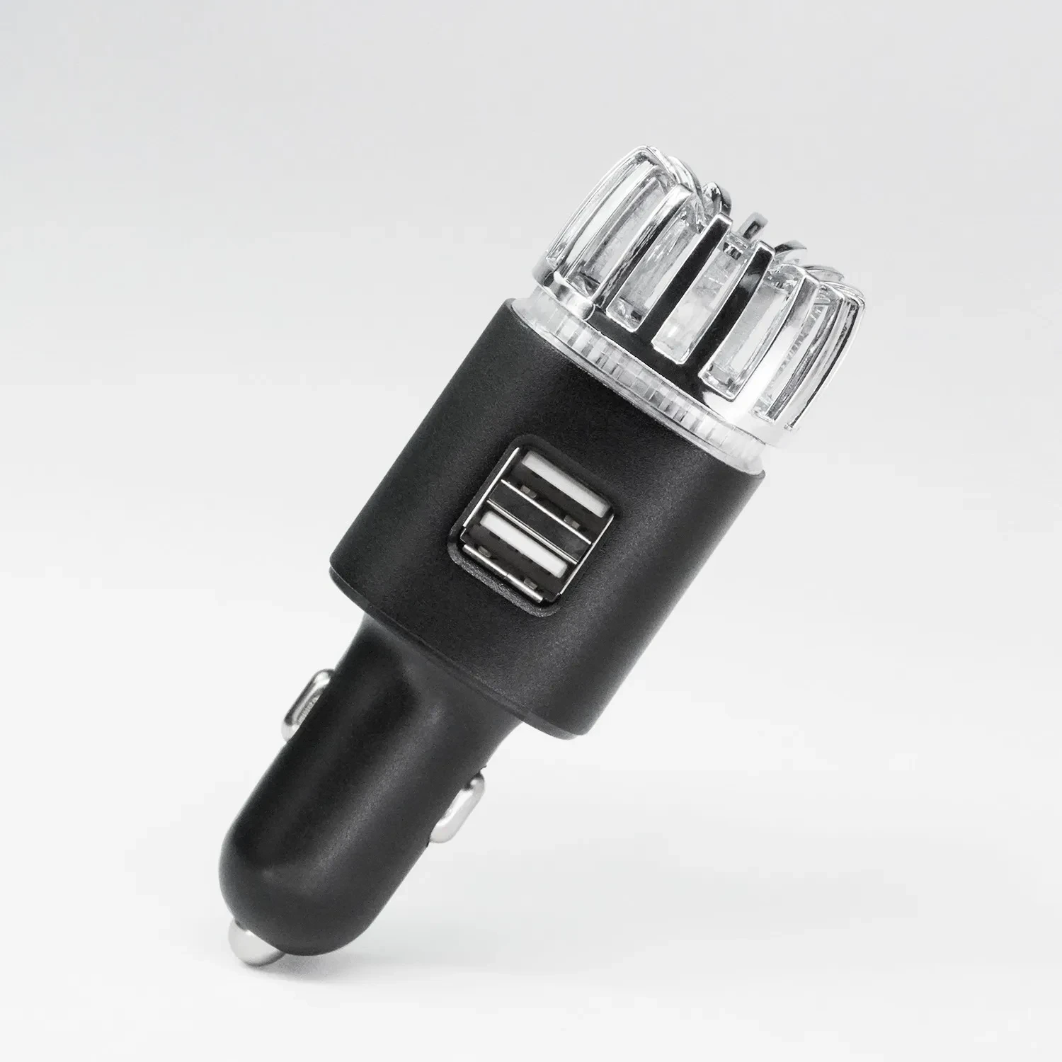 2-in-1 Car Air Purifier Ionizer with Dual USB Charger & Freshener