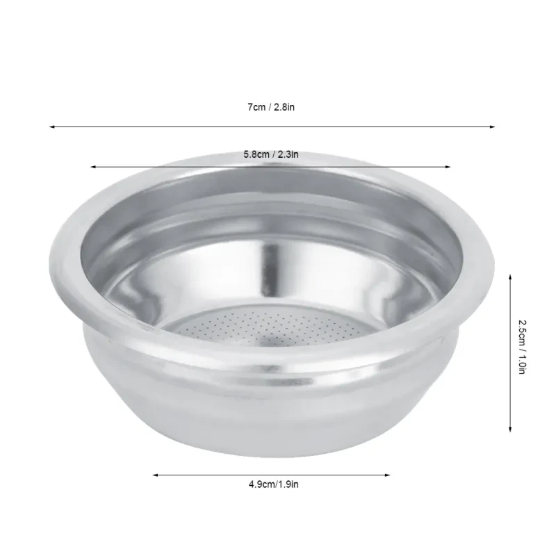 58mm Single & Double Porous Filter Bowl Basket for Semi-Automatic Coffee Machine