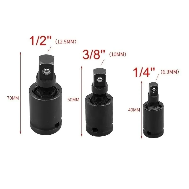 Electric Wrench Socket Joint – 3-Piece Movable Adapter Set