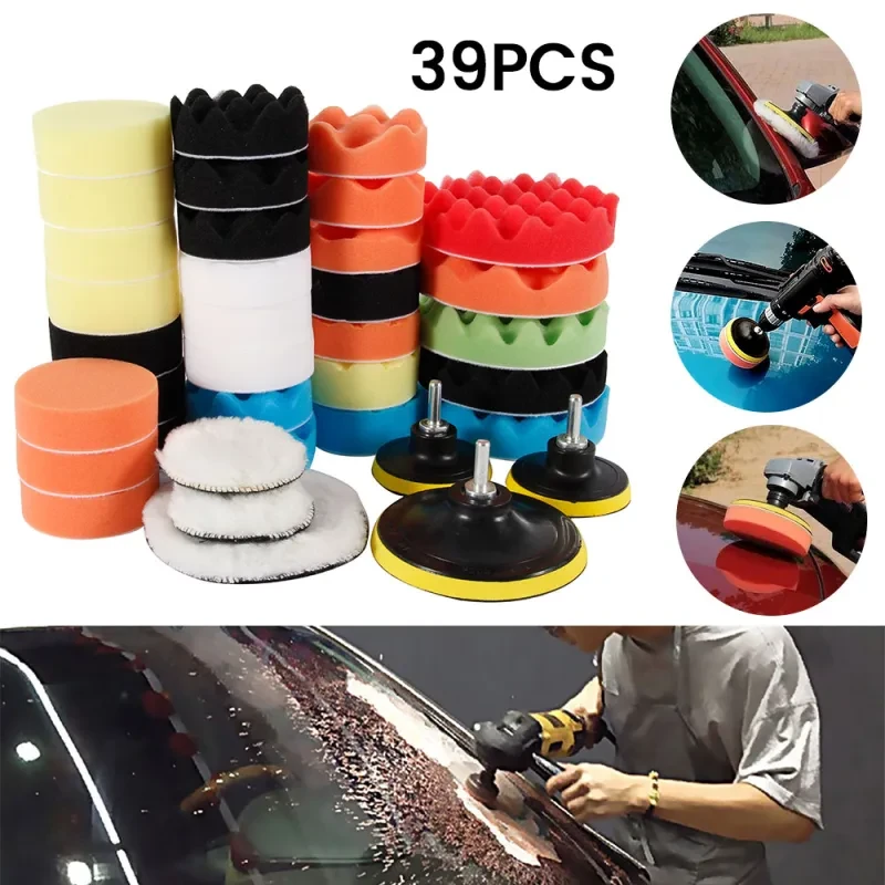 Car Detailing Wool Pads - Durable Polishing Disc Set