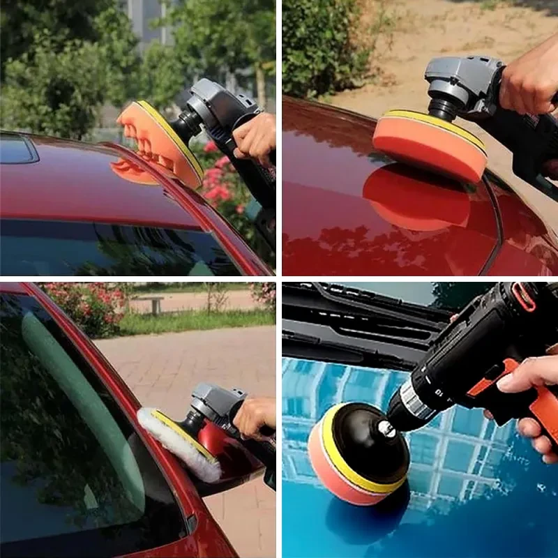 Car Detailing Wool Pads - Durable Polishing Disc Set