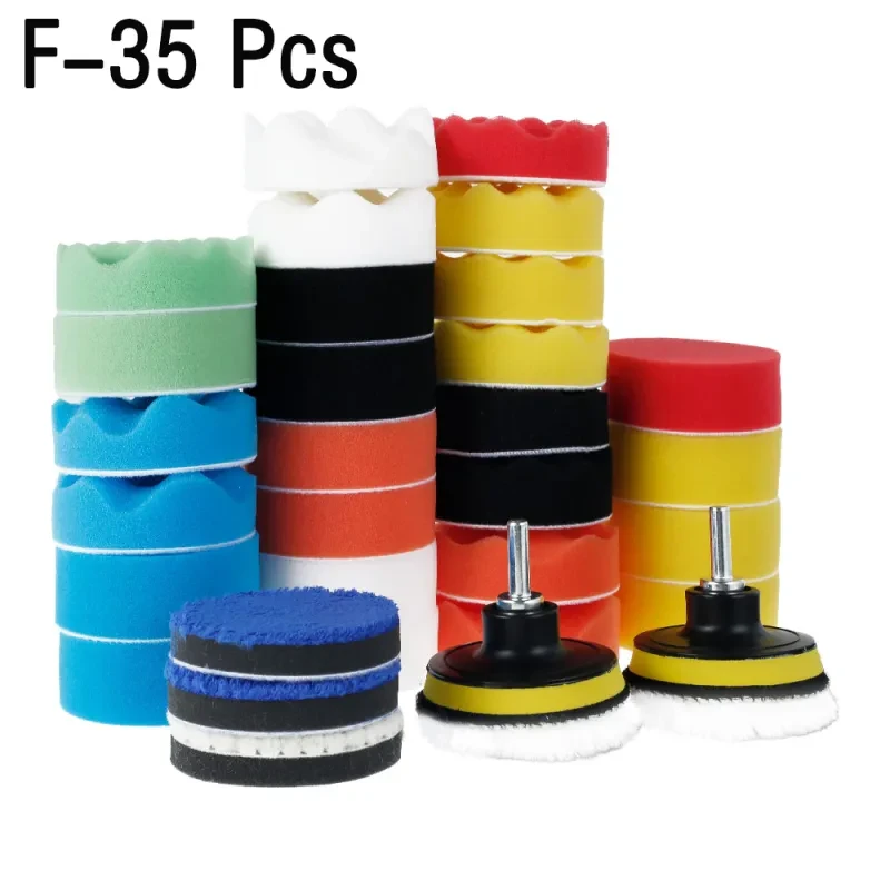 Car Detailing Wool Pads - Durable Polishing Disc Set