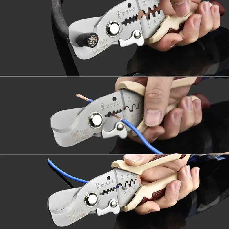 Electrician Crimper & Wire Stripper β Multi-Function Cable Cutter