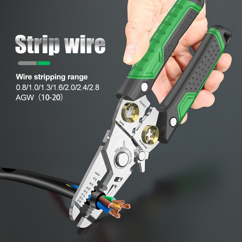 7-in-1 Stainless Steel Wire Stripper & Cutter β Electrician Tool