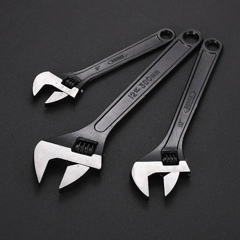 Heavy-Duty Stainless Steel Adjustable Open-End Wrench Tool