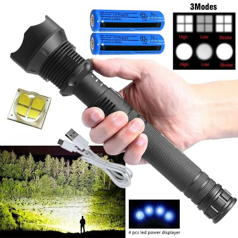 Ultra Bright 9900000LM LED Tactical Flashlight