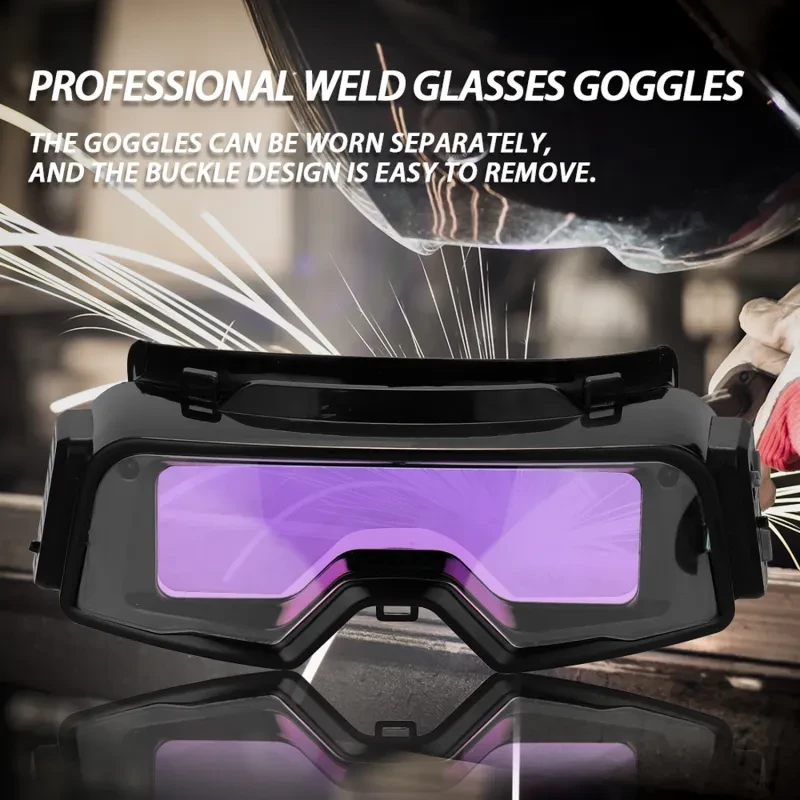 Auto Darkening Welding Mask Glasses – Protective Headwear Cap