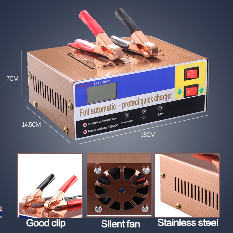 Fully Automatic Car Battery Charger 12V/24V Smart Pulse Repair