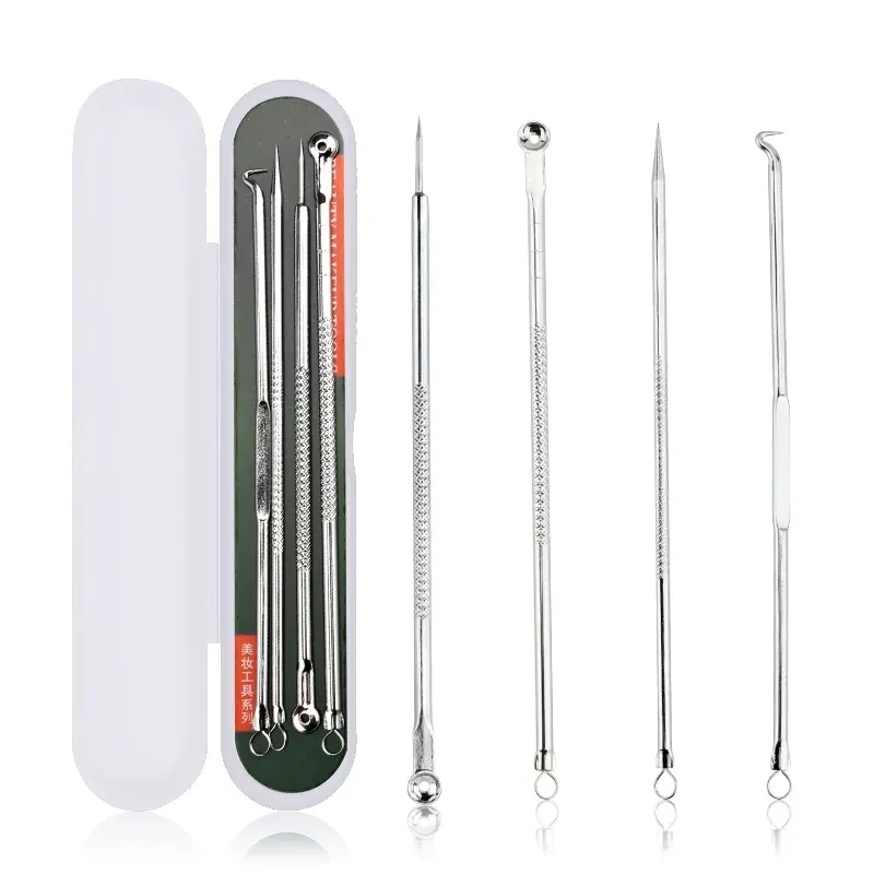 Rose Gold Acne Needle Set | 4-Piece Stainless Steel Blackhead Remover