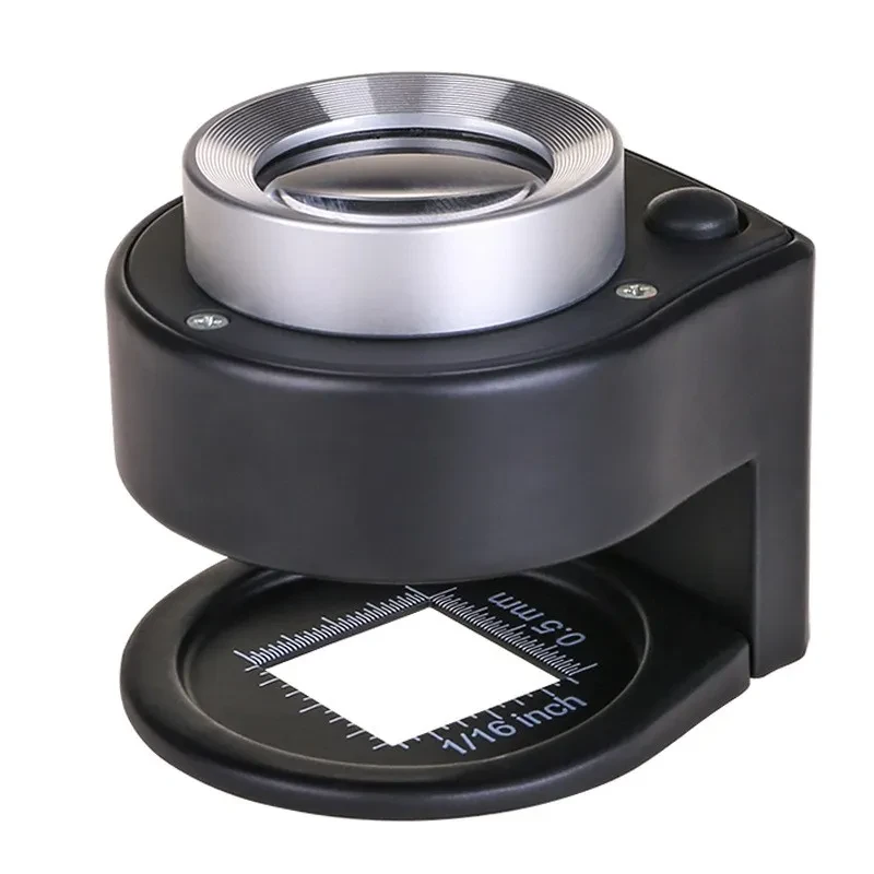 30X Metal Textile Printing Magnifier with LED & Money Detector