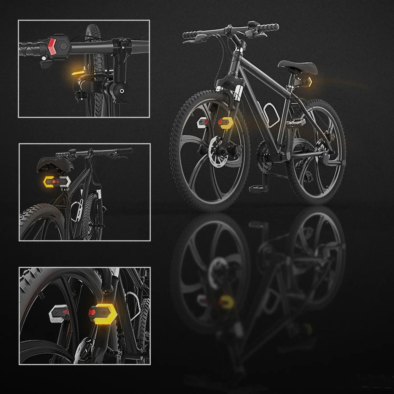 Bicycle Wireless Turn Signal Light | Front & Rear Smart Indicator