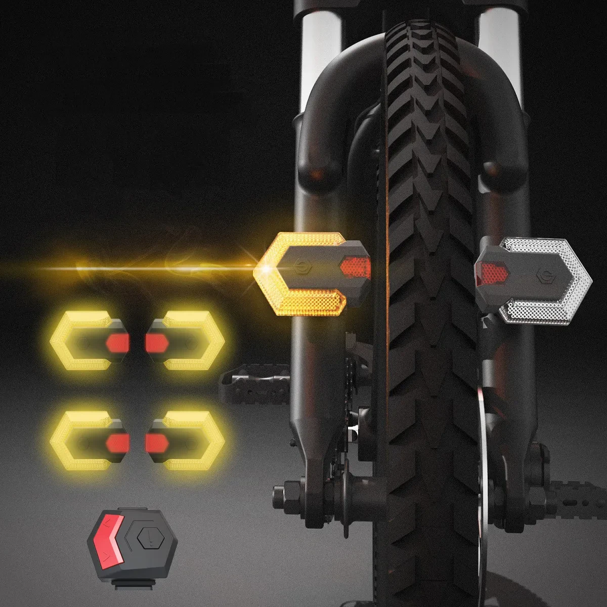 Bicycle Wireless Turn Signal Light | Front & Rear Smart Indicator