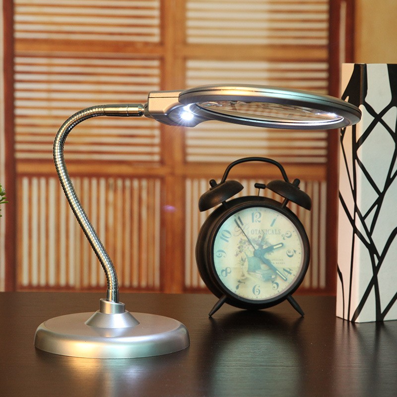 130mm Large Magnifying Glass with LED Light | 2x & 5x Lens
