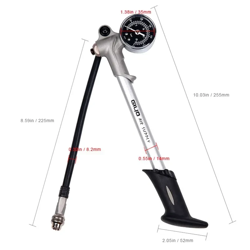 Mountain Bike Air Fork Pump 300 PSI Shock Suspension Pump