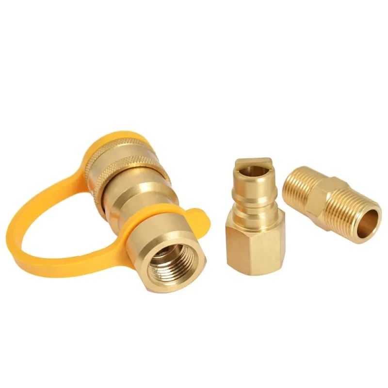 Gas Propane Conversion Connector 3/8 Brass Tank Charging Adapter