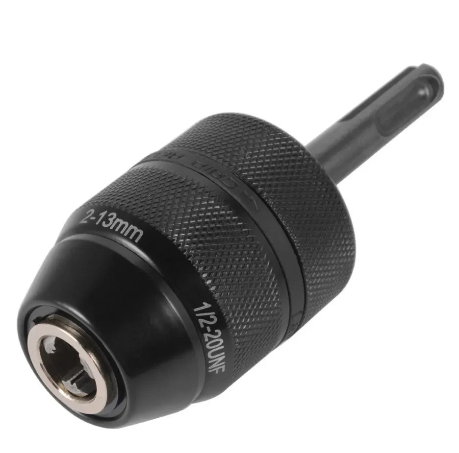 All-Metal Hand-Tight Drill Chuck 13mm 1/2-20UNF with Round Shank