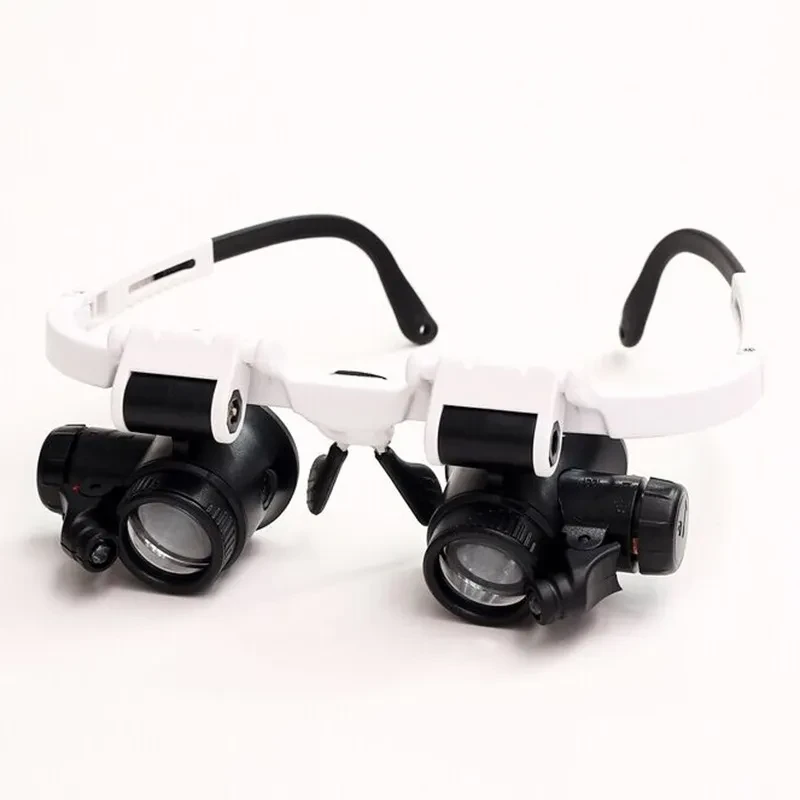 Head-Wearing Magnifier with LED Light 8X 15X 23X for Jewelers & Repair