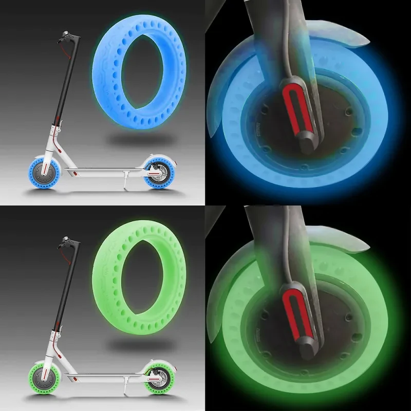 Luminous Fluorescent Honeycomb Solid Tire for Xiaomi M365/Pro Scooter