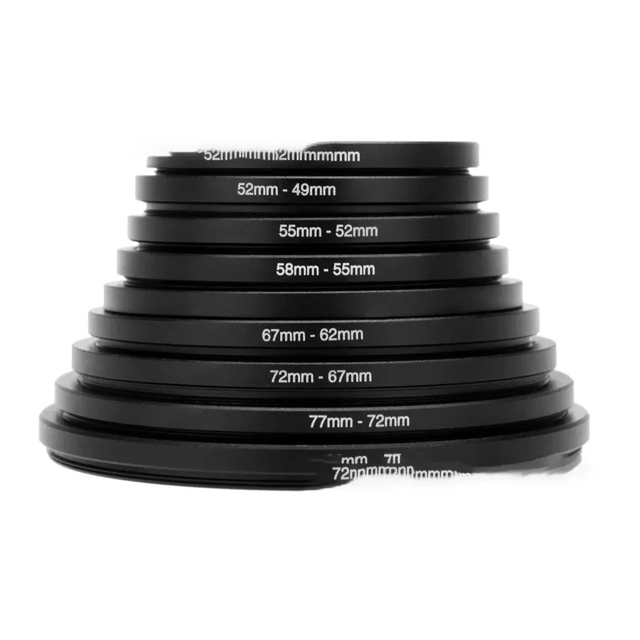 Micro-Photo 9-Piece Filter Adapter Ring Set UV Lens Step-Up/Down
