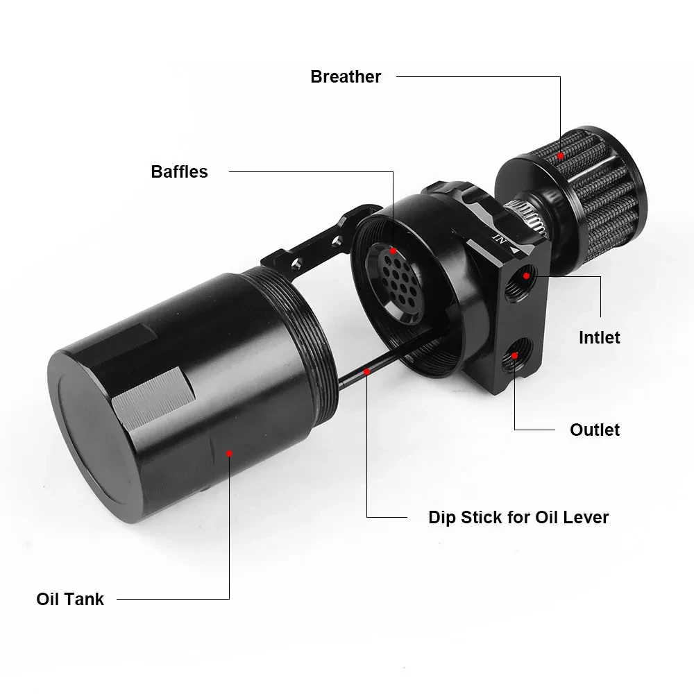 Aluminum Alloy Car Oil Separator Catch Can for 2018–2020 Expedition
