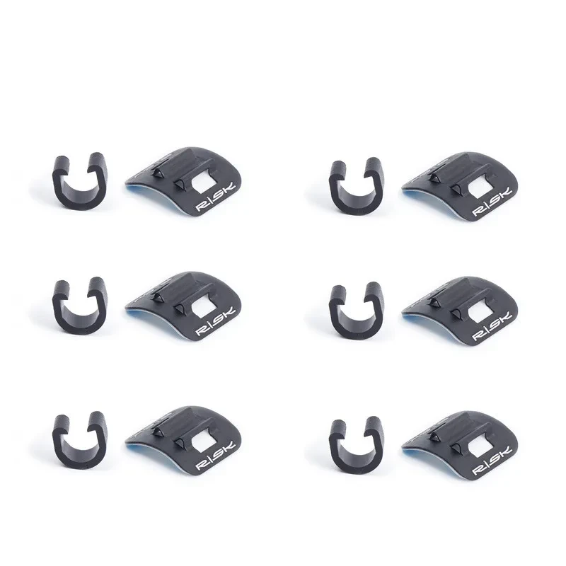 Double-Sided Adhesive Bicycle Line Pipe Fixing Seat – 6 Pack