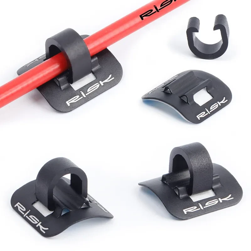 Double-Sided Adhesive Bicycle Line Pipe Fixing Seat – 6 Pack