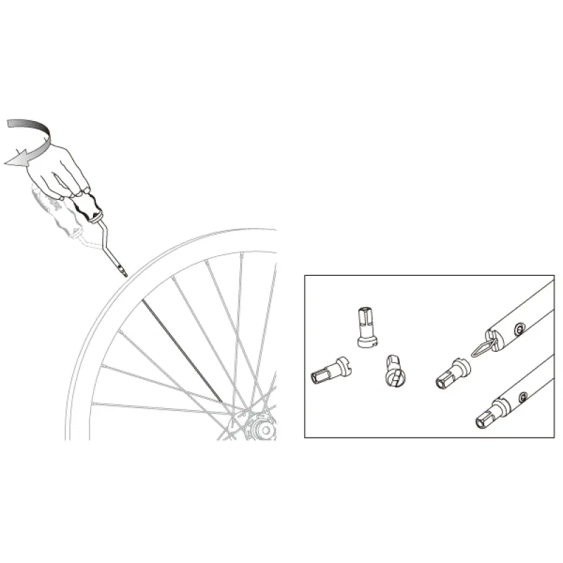 IceToolz 12S5 Rotatable Nipple Driver – Deep Rim Bicycle Repair Tool