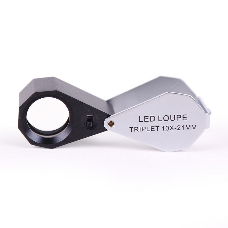 Jewelry Magnifier 10X21 with LED Light – Optical Glass Lens