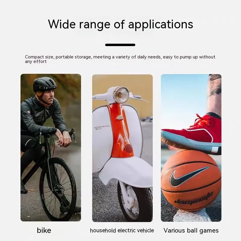 Portable Rechargeable Bicycle Pump – Mini Electric 100PSI Air Cylinder