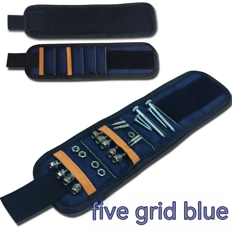 15 Grid Magnetic Wristband – Pocket Style Tool Strap for DIY & Repair