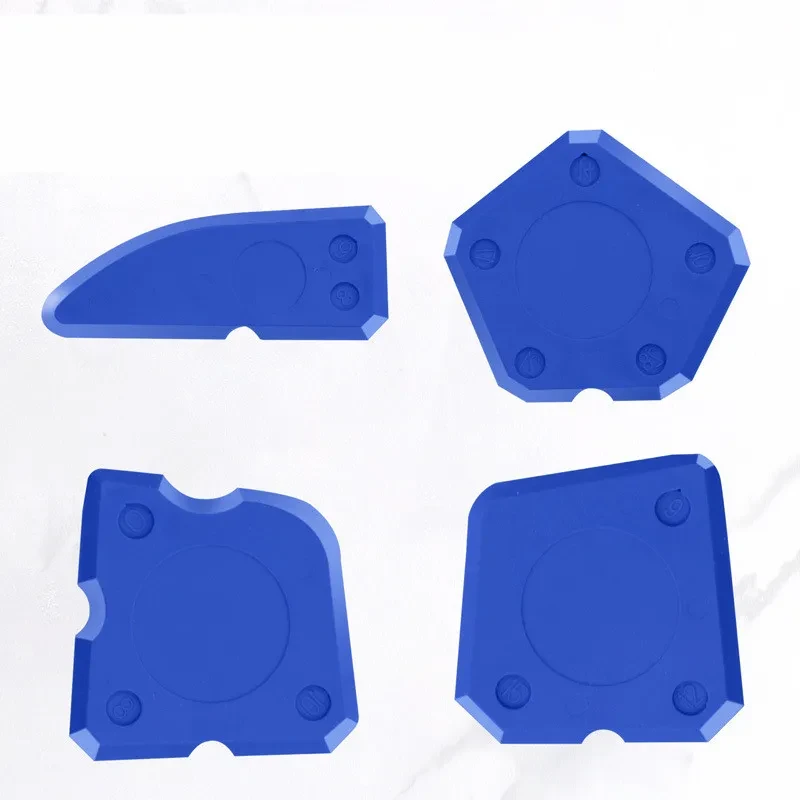 Triangular Silicone Scraper – 4-Piece Glass Glue & Sealant Squeegee Set