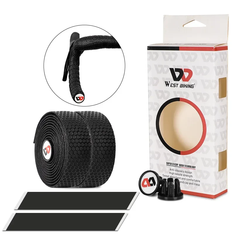 Shock-Absorbing Road Handlebar Tape – Non-Slip Silicone Cycling Straps