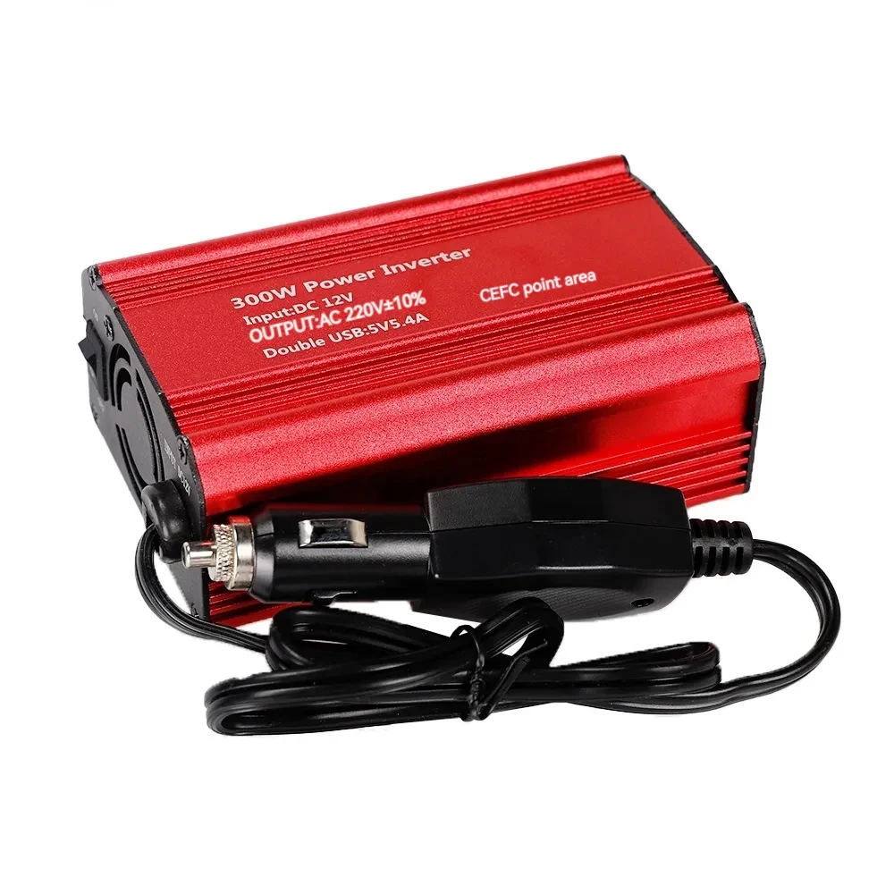 300W Car Power Inverter | Modified Wave Aluminum Alloy Adapter with USB