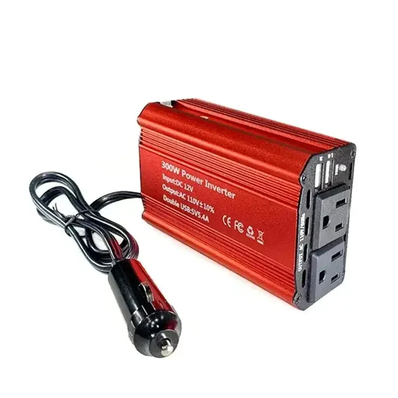 300W Car Power Inverter | Modified Wave Aluminum Alloy Adapter with USB