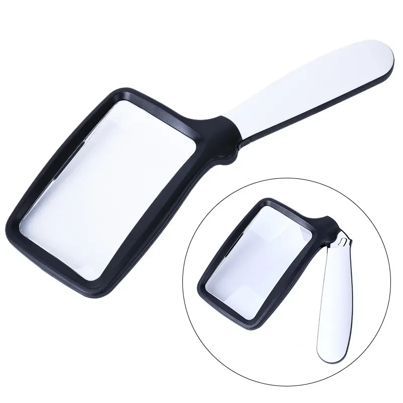 Rectangular Folding Magnifying Glass with LED Light | 2X Handheld