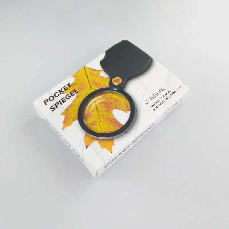 Portable 8x HD Magnifying Glass with Leather Case β Foldable Design