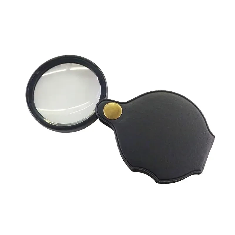 Portable 8x HD Magnifying Glass with Leather Case β Foldable Design