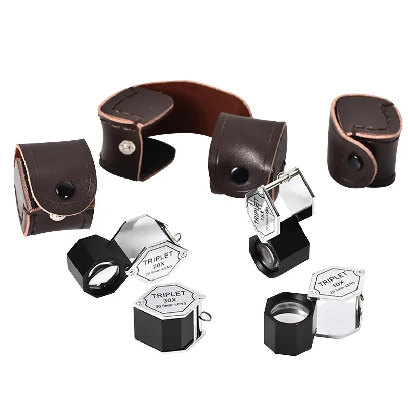 Handheld Jewelry Magnifying Glass – 10X–30X Optical Loupe Tool