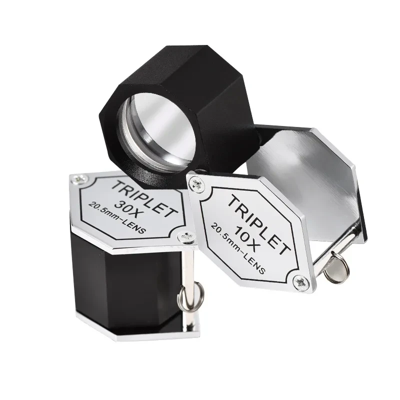Handheld Jewelry Magnifying Glass – 10X–30X Optical Loupe Tool