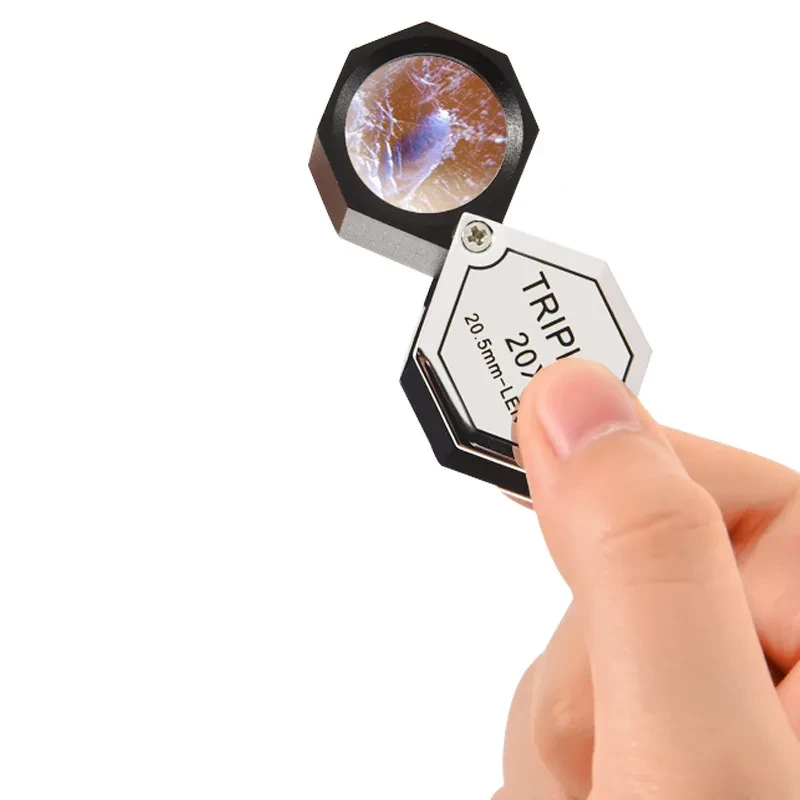 Handheld Jewelry Magnifying Glass – 10X–30X Optical Loupe Tool