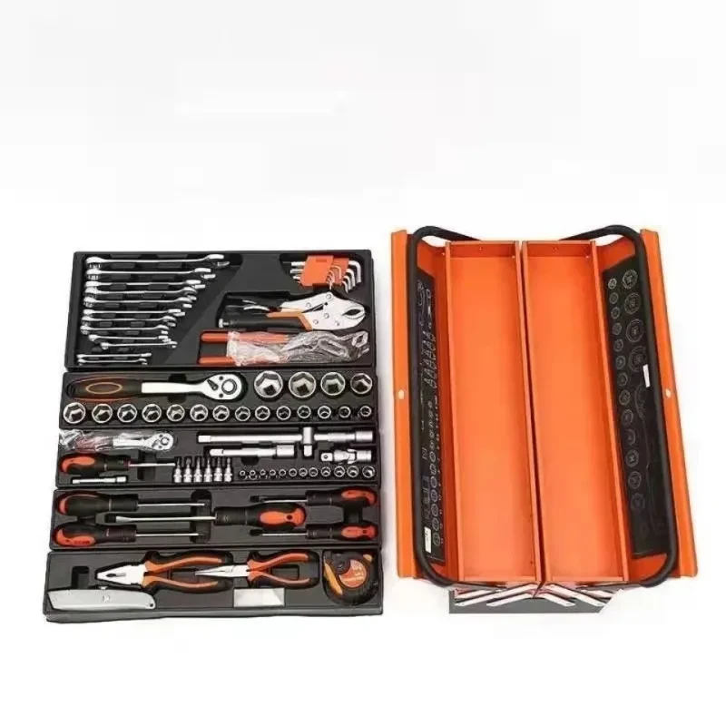 85-Piece Auto Repair Tool Set – Large 3-Layer Toolbox Kit