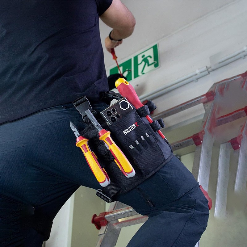 Black Utility Tool Waist Bag – Portable Work Fanny Pack Organizer