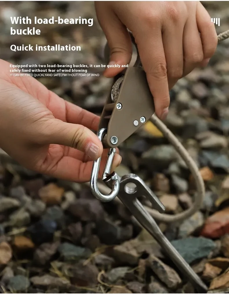 Outdoor Tent Windproof Reflective Rope – Durable Nylon Pulley Cord