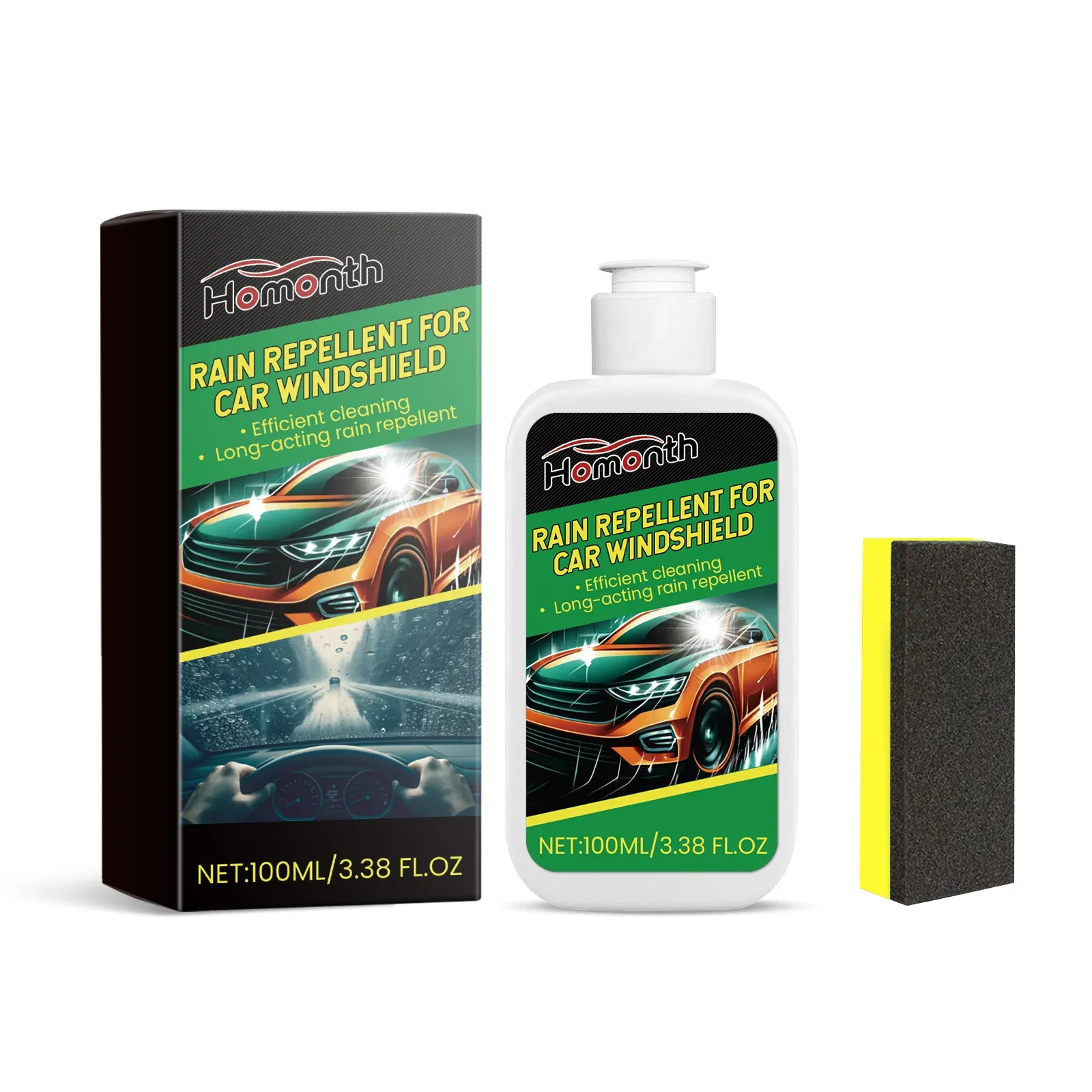 Car Windshield Rain Repellent 120ml – Glass Water Repellent Spray Kit