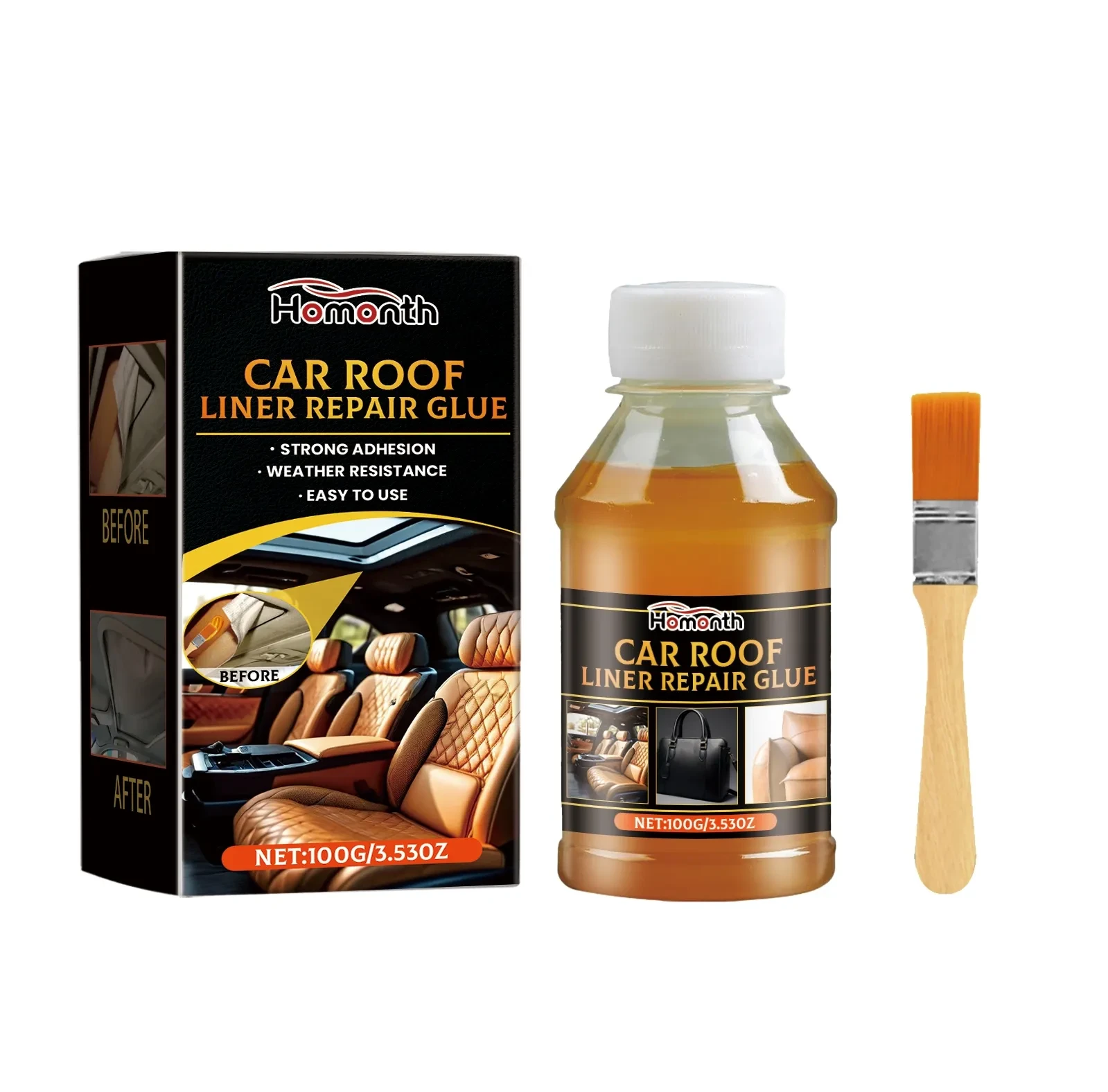 Car Roof Liner Repair Glue 100g with Brush – Strong Headliner Adhesive