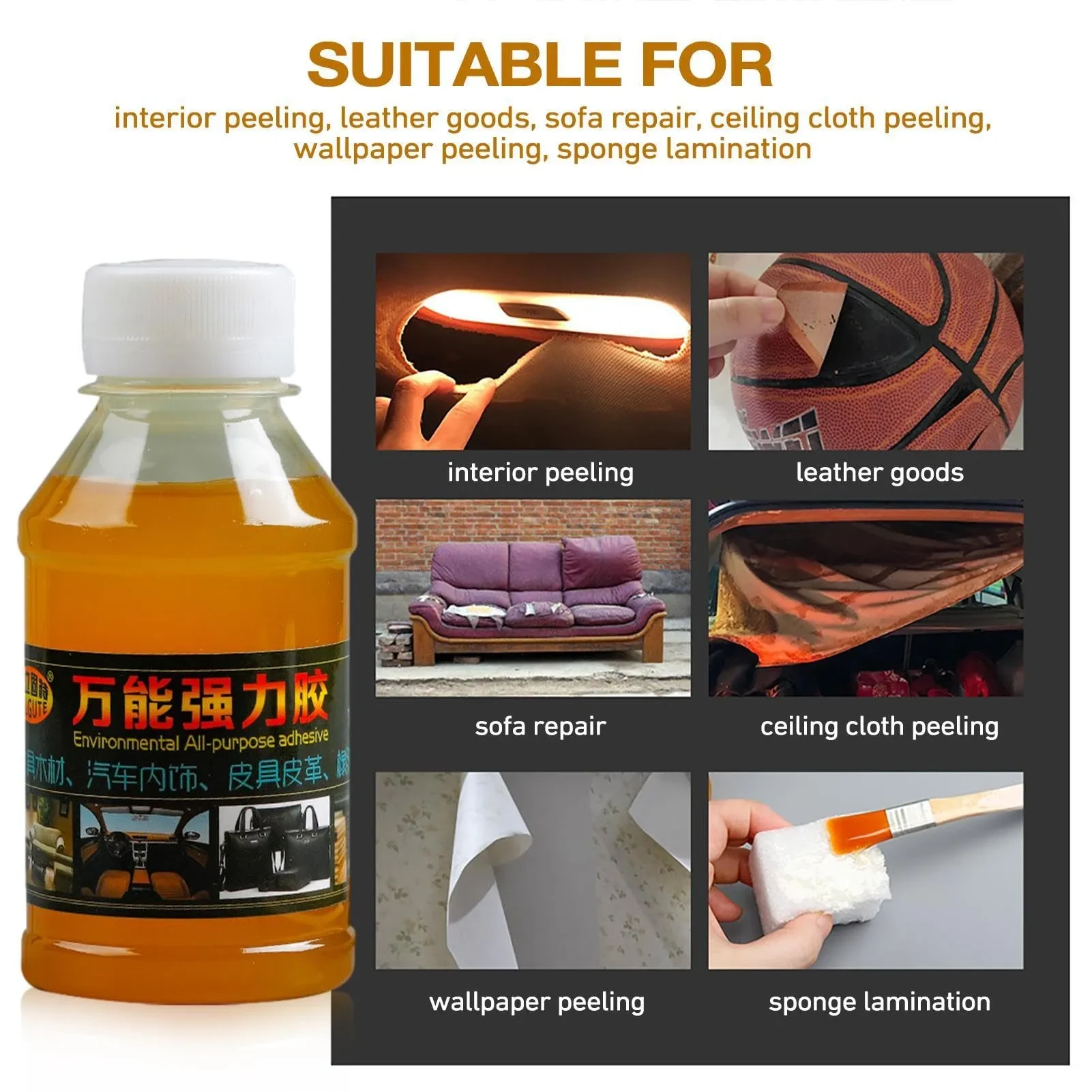 Automotive Roof Lining Repair Adhesive 100ml – Strong Fabric Glue