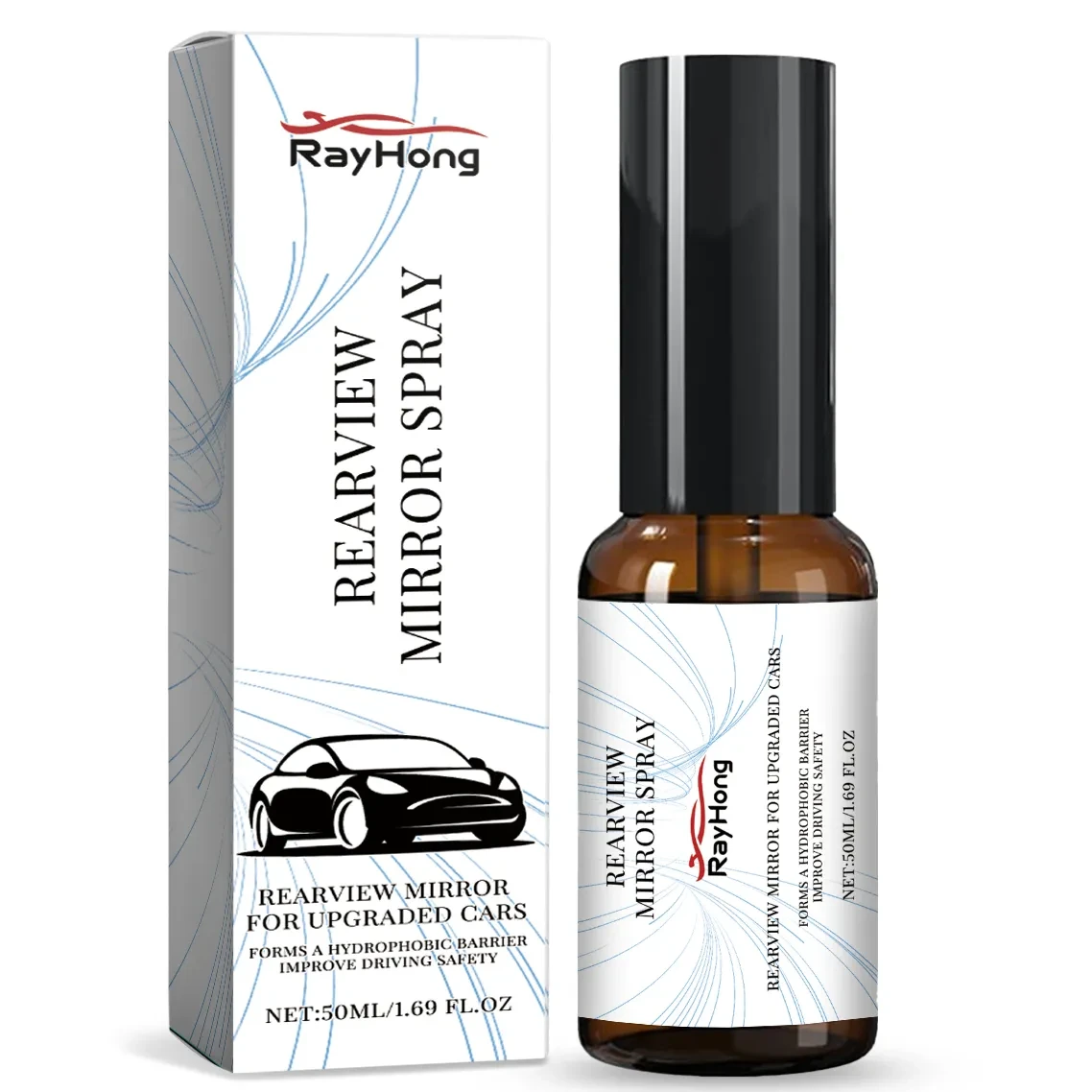 Rearview Mirror Waterproof Spray – Anti-Fog & Stain Cleaner 120ml