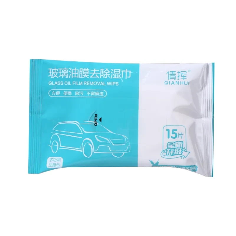 Disposable Car Glass Cleaning Wipes for Oil & Dirt Removal
